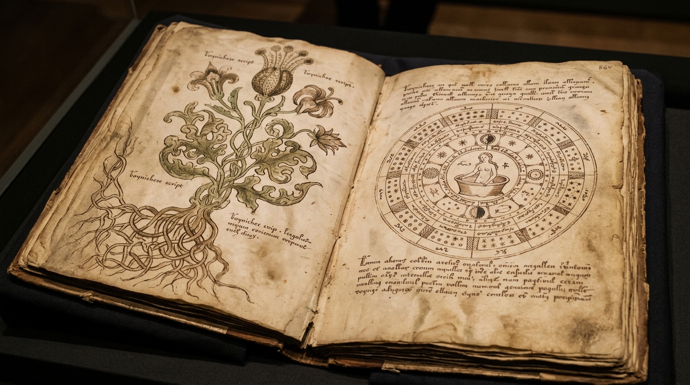ต้นฉบับวอยนิช (Voynich Manuscript MS 408) บนแผ่นหนังแกะโบราณ